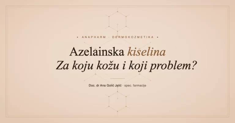 Azelainska kiselina za koju kožu i koji problem, doc. dr Ana Golić Jelić