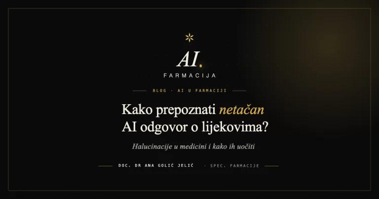 Kako prepoznati netačan AI odgovor o lijekovima - AI u farmaciji, Anapharm blog